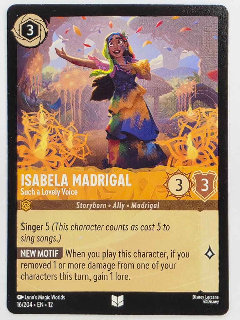 Disney Lorcana Wilds Unknown | #016/204 | Isabela Madrigal Such a Lovely Voice | Uncommon