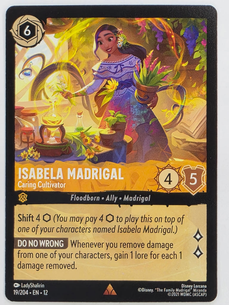 Disney Lorcana Wilds Unknown | #019/204 | Isabela Madrigal Caring Cultivator | Rare