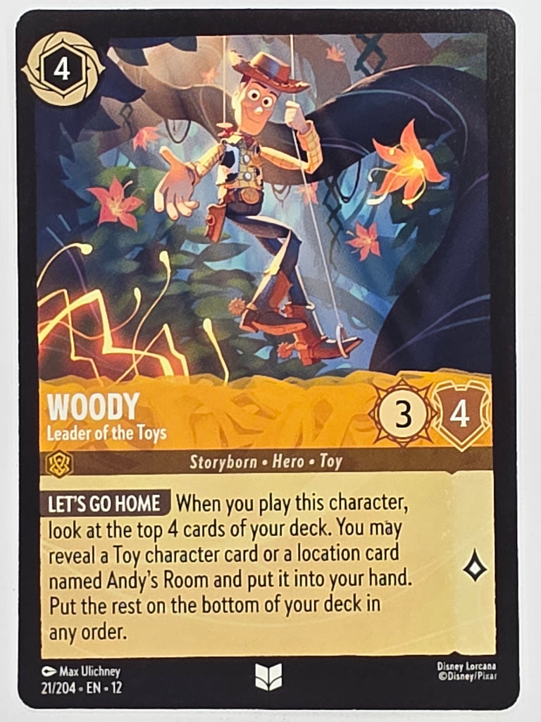 Disney Lorcana Wilds Unknown | #021/204 | Woody Leader of the Toys | Uncommon