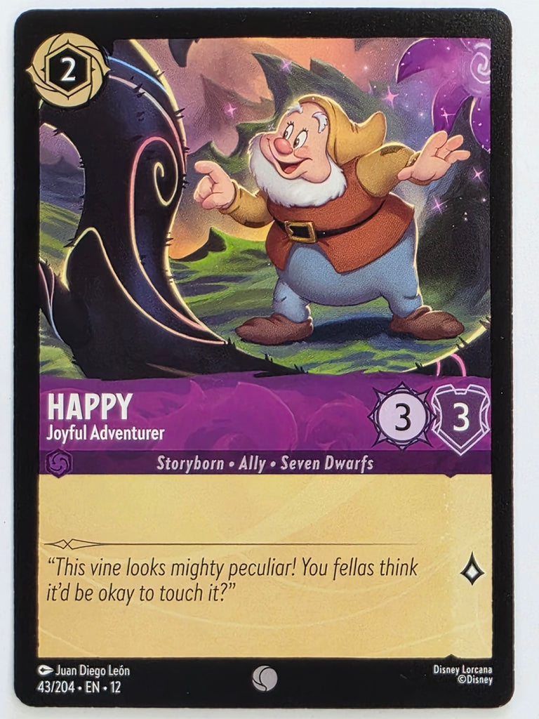 Disney Lorcana Wilds Unknown | #043/204 | Happy Joyful Adventurer | Common