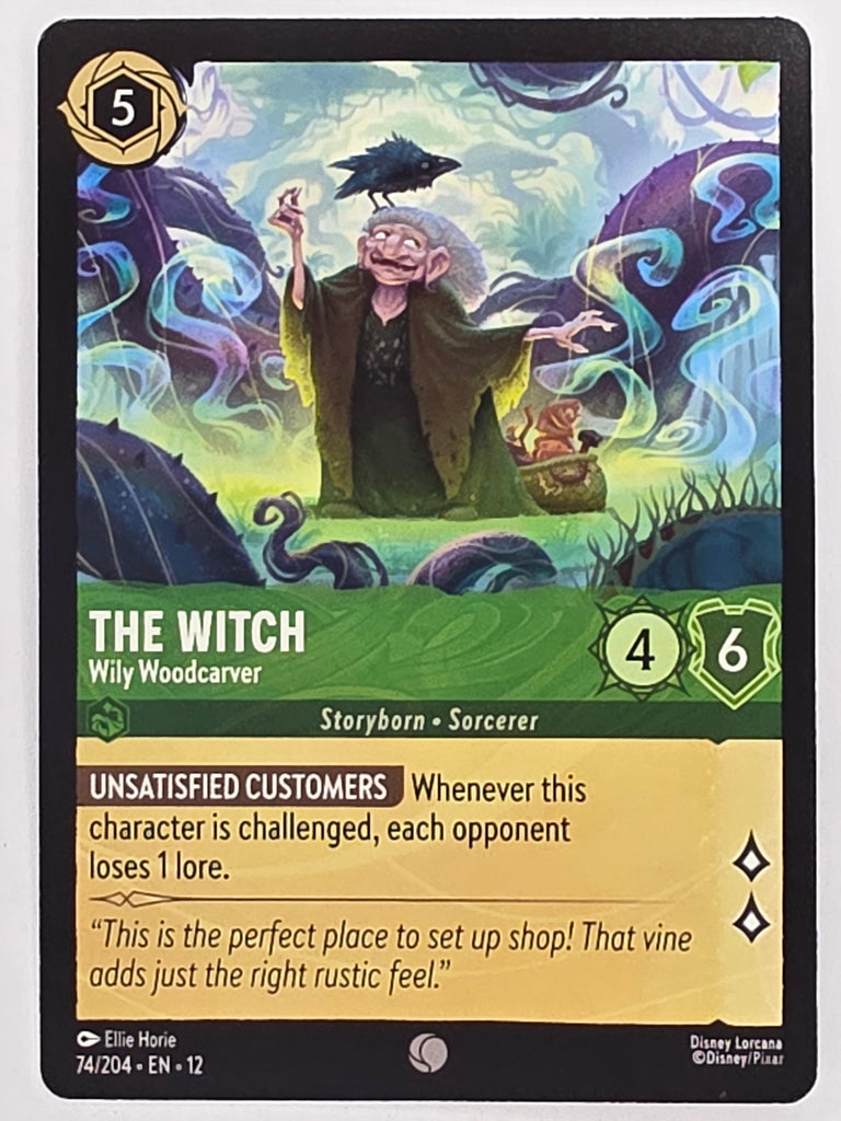 Disney Lorcana Wilds Unknown | #074/204 | The Witch Wily Woodcarver | Common