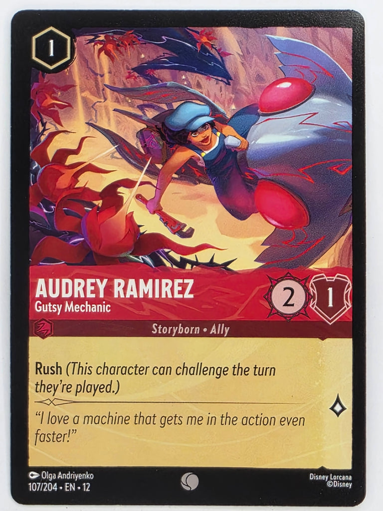 Disney Lorcana Wilds Unknown | #107/204 | Audrey Ramirez Gutsy Mechanic | Common