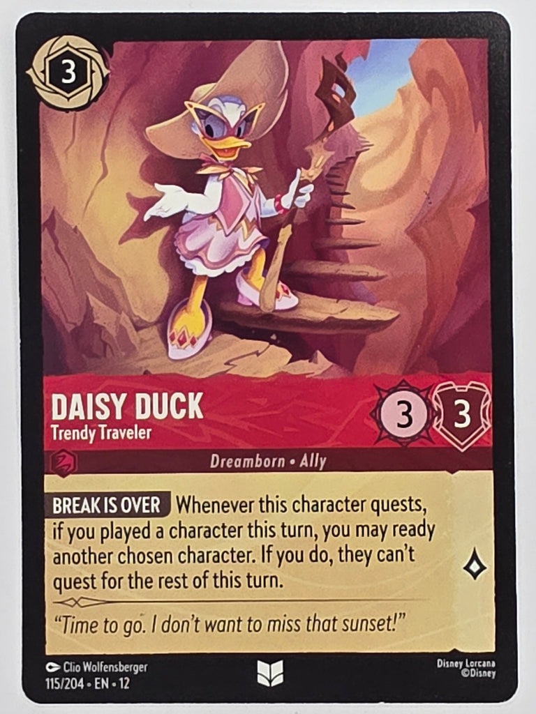 Disney Lorcana Wilds Unknown | #115/204 | Daisy Duck Trendy Traveler | Uncommon