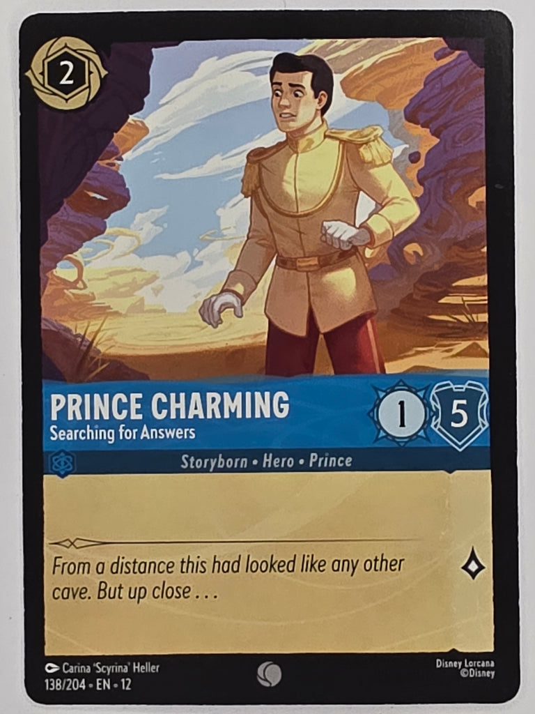 Disney Lorcana Wilds Unknown | #138/204 | Prince Charming Searching for Answers | Common