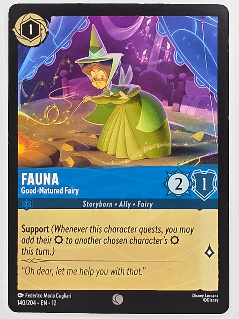 Disney Lorcana Wilds Unknown | #140/204 | Fauna Good-Natured Fairy | Common