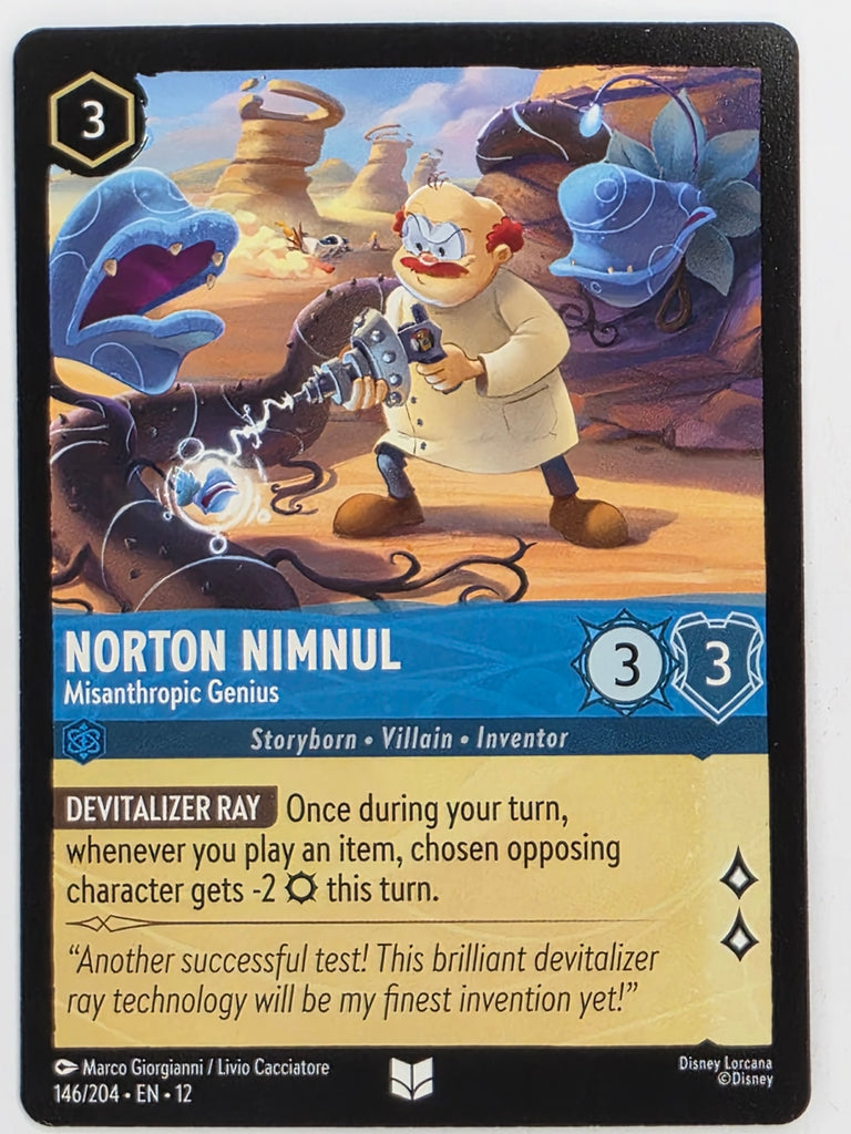 Disney Lorcana Wilds Unknown | #146/204 | Norton Nimnul Misanthropic Genius | Uncommon