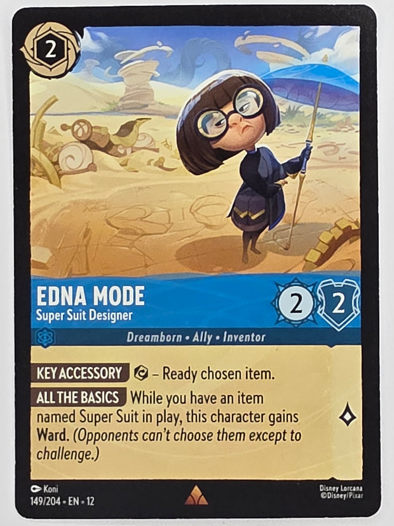 Disney Lorcana Wilds Unknown | #149/204 | Edna Mode Super Suit Designer | Rare