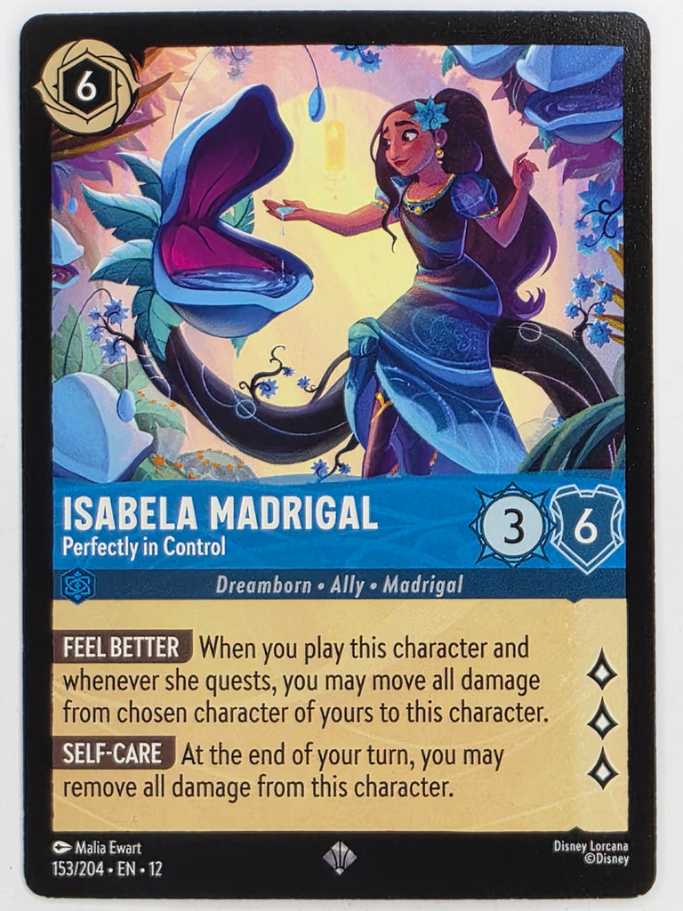 Disney Lorcana Wilds Unknown | #153/204 | Isabela Madrigal | Perfectly In Control | Super Rare