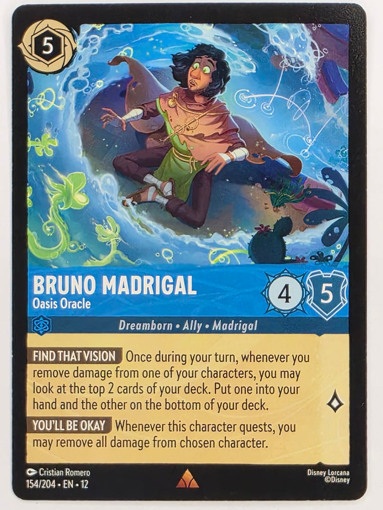 Disney Lorcana Wilds Unknown | #154/204 | Bruno Madrigal Oasis Oracle | Rare