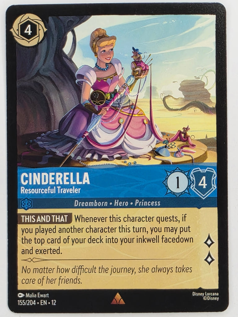 Disney Lorcana Wilds Unknown | #155/204 | Cinderella Resourceful Traveler | Rare