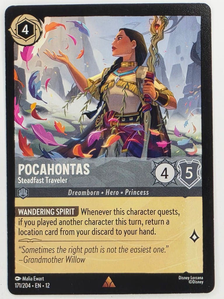 Disney Lorcana Wilds Unknown | #171/204 | Pocahontas Steadfast Traveler | Rare