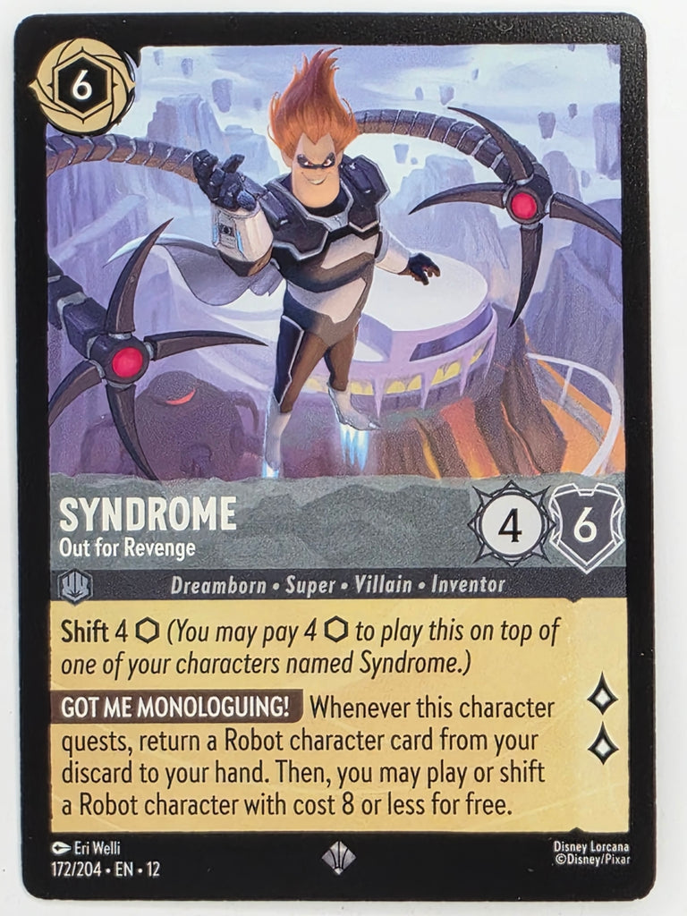 Disney Lorcana Wilds Unknown | #172/204 | Syndrome Out for Revenge | Super Rare