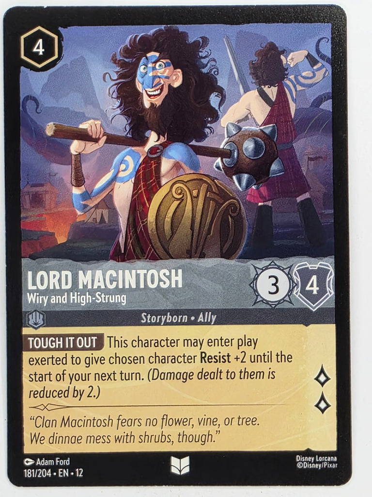 Disney Lorcana Wilds Unknown | #181/204 | Lord Macintosh Wiry and High-Strung | Uncommon