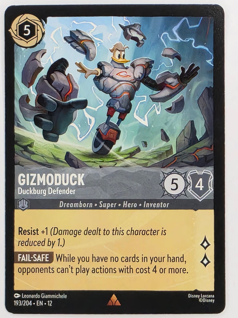 Disney Lorcana Wilds Unknown | #193/204 | Gizmoduck Duckburg Defender | Rare