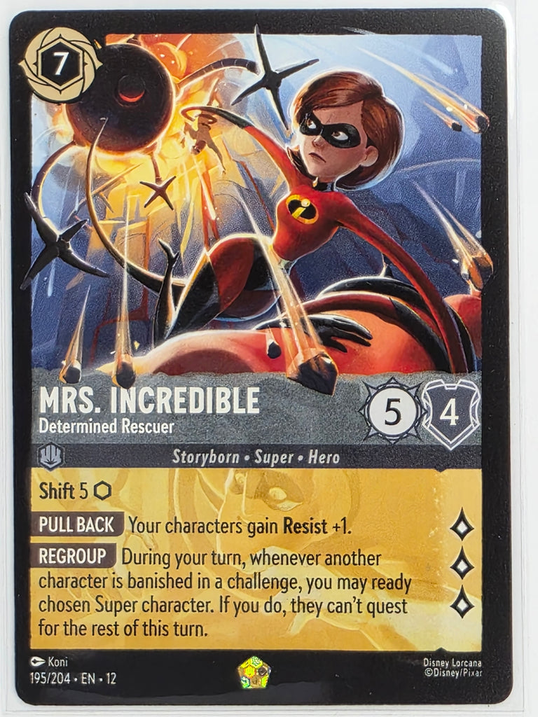 Disney Lorcana Wilds Unknown | #195/204 | Mrs Incredible Determined Rescuer | Legendary