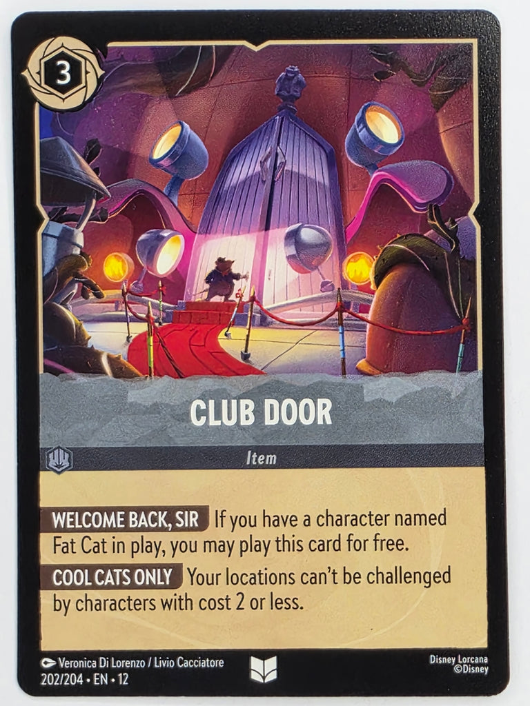 Disney Lorcana Wilds Unknown | #202/204 | Club Door | Uncommon