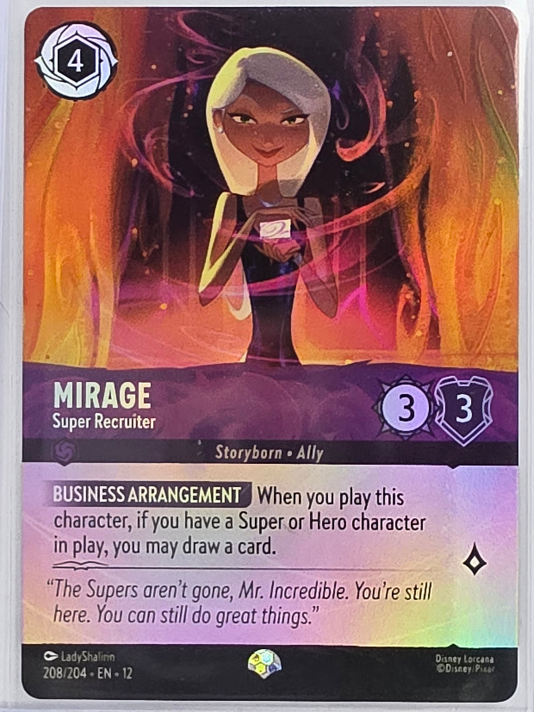 Disney Lorcana Wilds Unknown | #208/204 | Mirage Super Recruiter | Epic