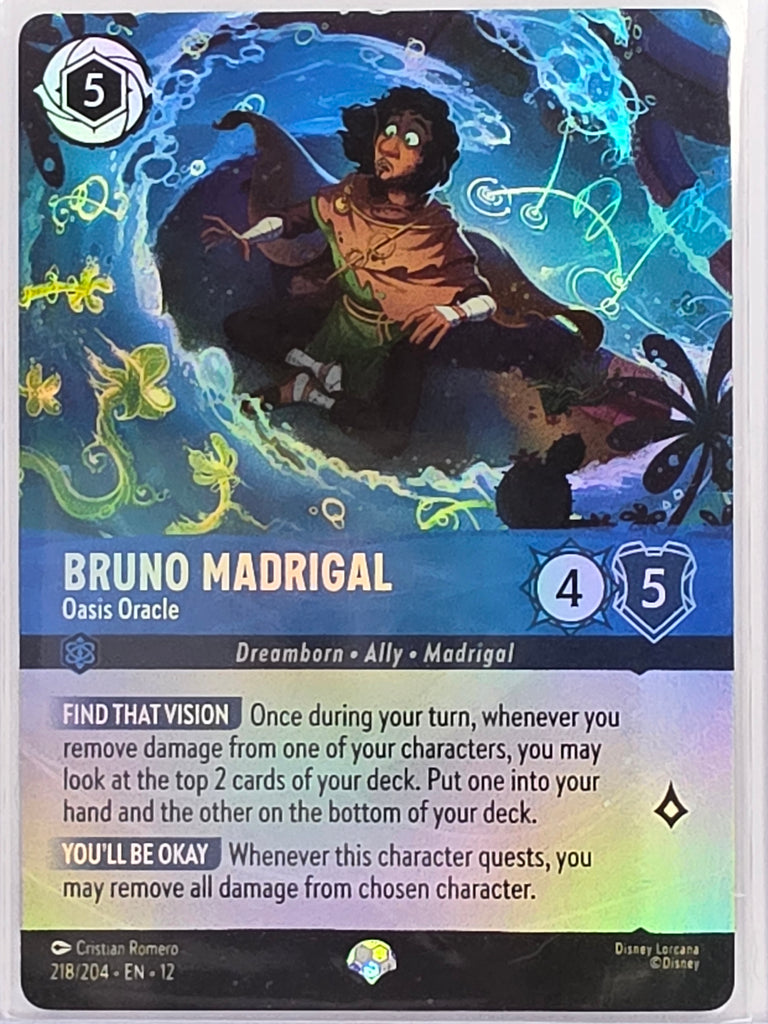 Disney Lorcana Wilds Unknown | #218/204 | Bruno Madrigal Oasis Oracle | Epic