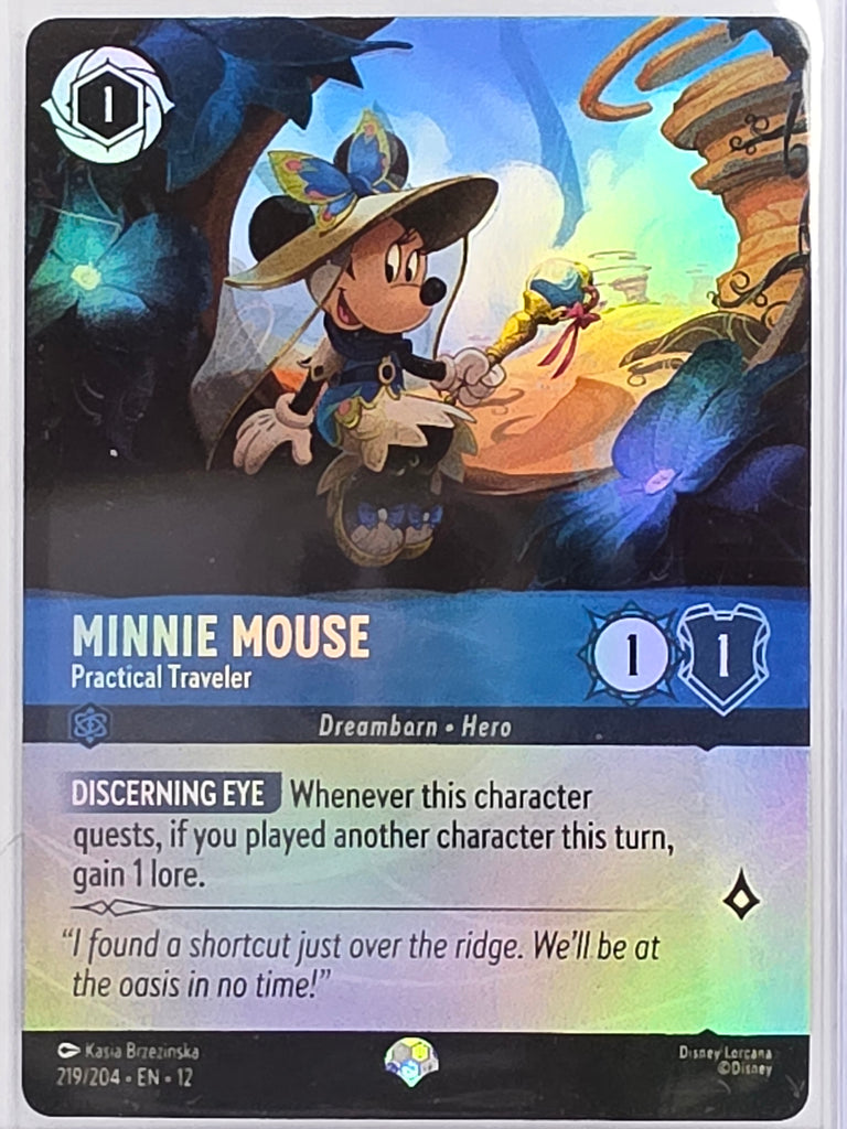 Disney Lorcana Wilds Unknown | #219/204 | Minnie Mouse Practical Traveler | Epic