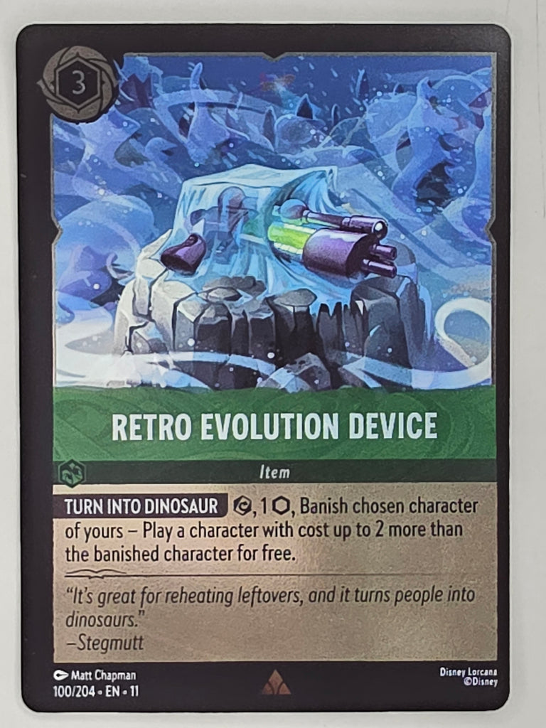 Disney Lorcana Winterspell COLDFOIL #100/204 Retro Evolution Device | Rare
