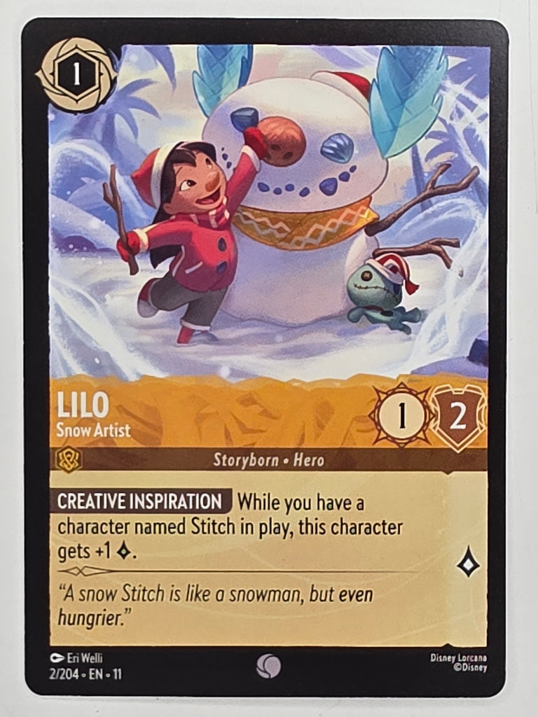 Disney Lorcana Winterspell #2/204 Lilo - Snow Artist | Common
