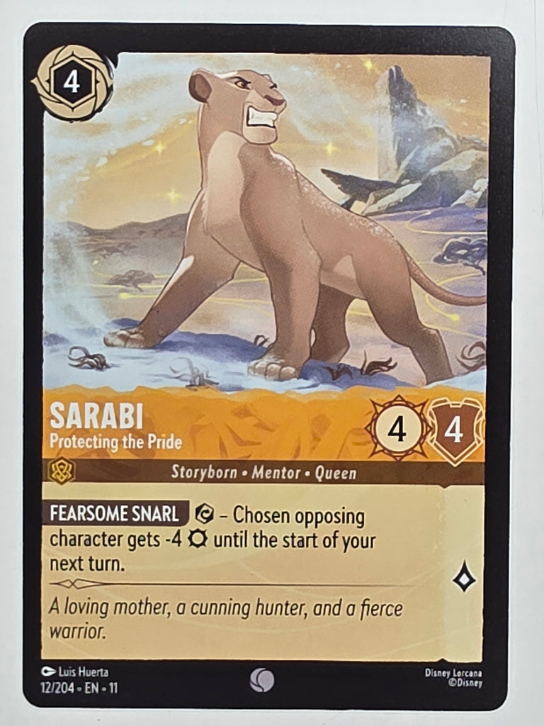 Disney Lorcana Winterspell #12/204 Sarabi - Protector of the Pride | Common