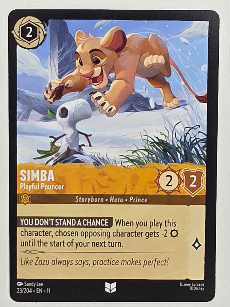 Disney Lorcana Winterspell #23/204 Simba - Playful Pouncer | Uncommon