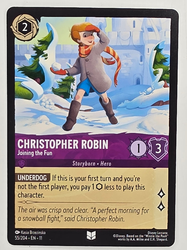 Disney Lorcana Winterspell #55/204 Christopher Robin - Joining the Fun | Unc