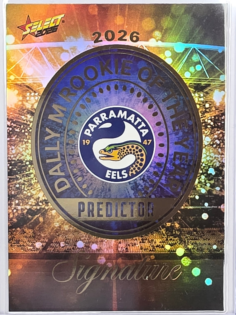 NRL 2026 League Heroes | Dally M Rookie Predictor Gold | #RPG11 | #167/230 | Parramatta Eels