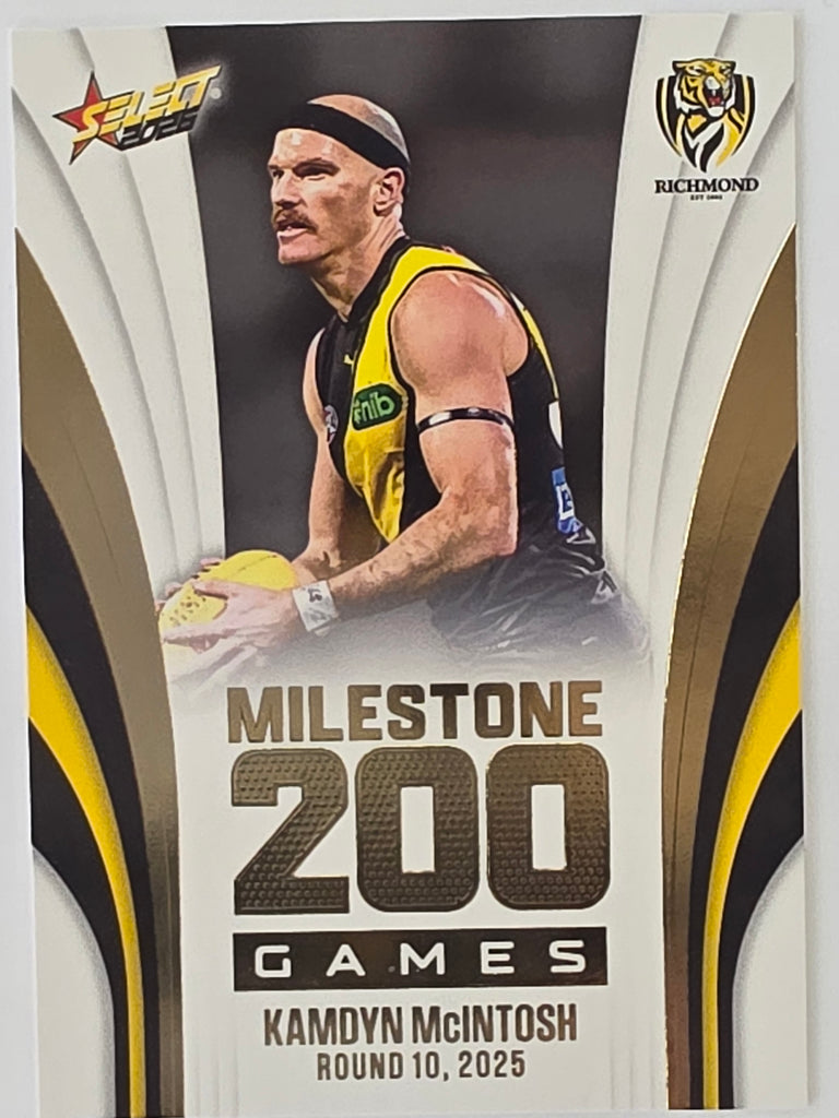 2026 AFL Footy Stars Milestone Games MG78 Kamdyn McIntosh - Richmond Tigers