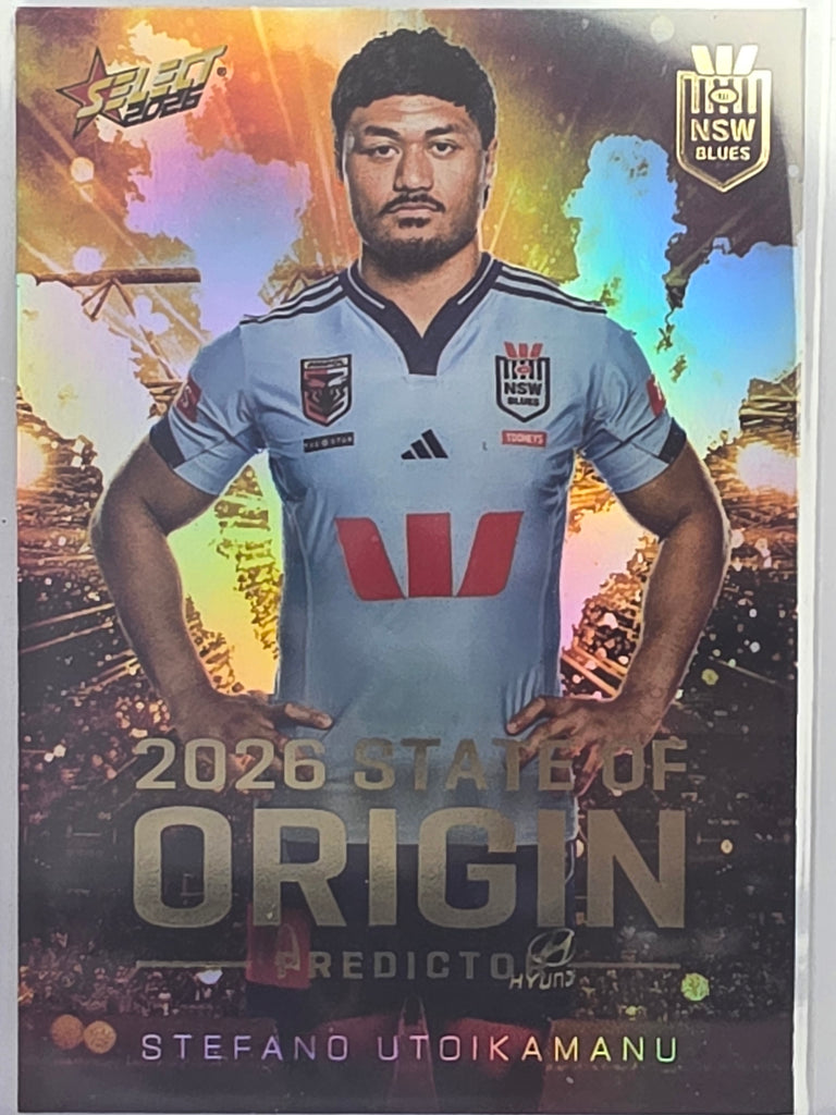 NRL 2026 League Heroes | State of Origin Predictor Gold | #SPG16 | #043/115 |Stefano Utoikamanu