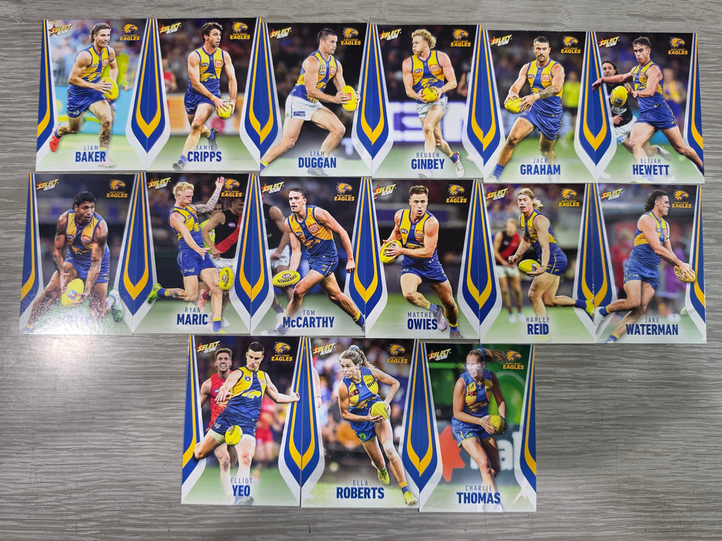 2026 AFL Footy Stars Base Team Set - West Coast Eagles