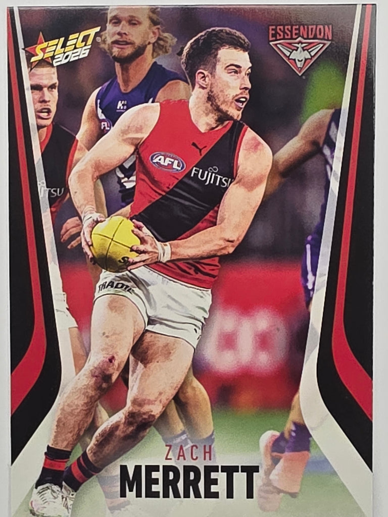 2026 AFL Footy Stars Base Card #062 Zach Merrett - Essendon Bombers