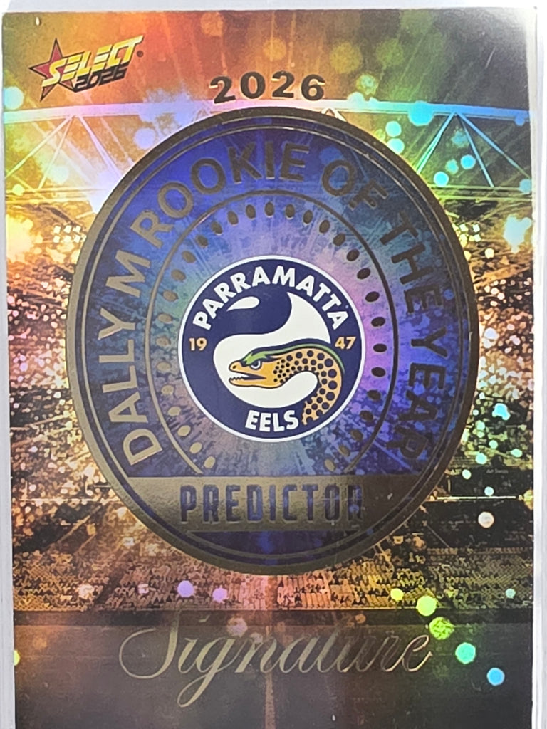 NRL 2026 League Heroes | Dally M Rookie Predictor Gold | #RPG11 | #080/230 | Parramatta Eels