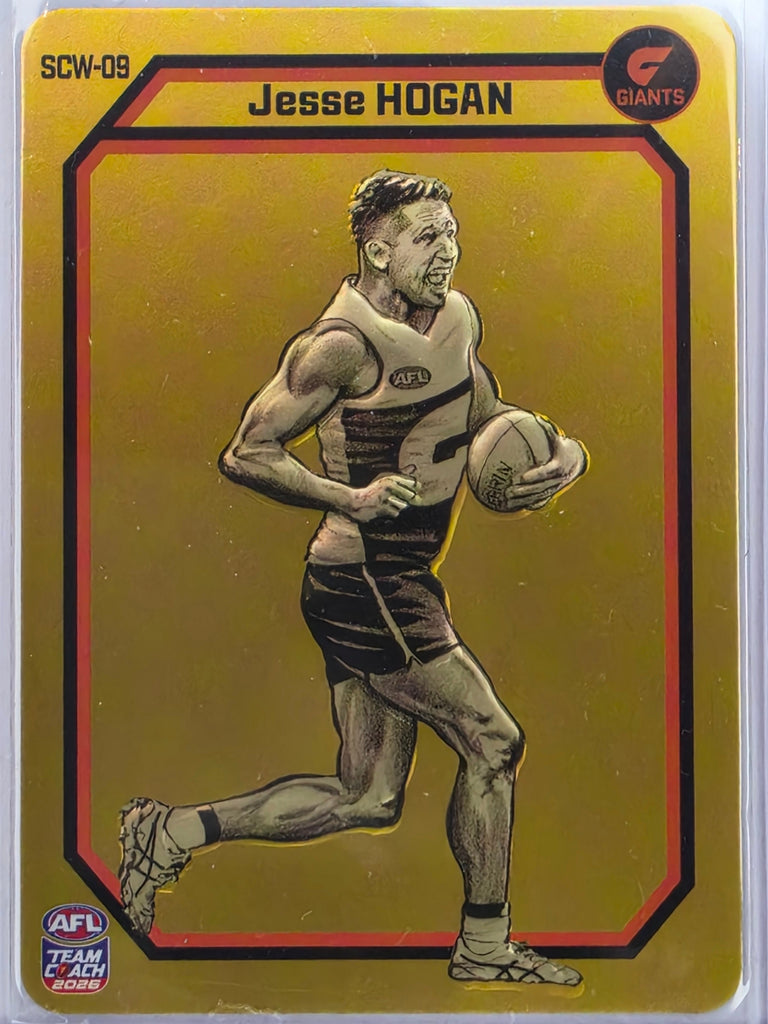 Teamcoach 2026 Sculpture Wildcards Gold ERROR SCW-09 Jesse Hogan - GWS Giants