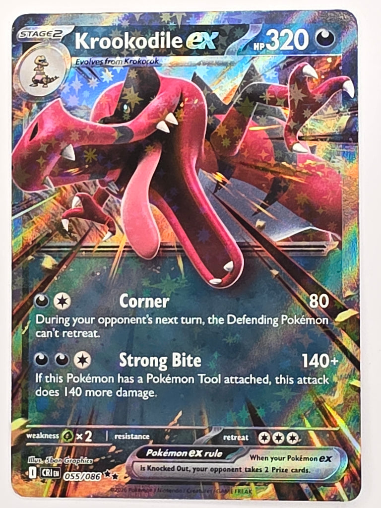 Pokemon TCG Chaos Rising |Krookodile ex | #055/086 | Double Rare
