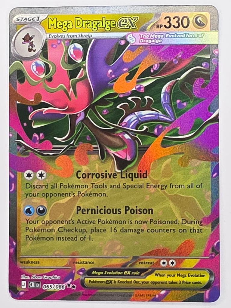 Pokemon TCG Chaos Rising |Mega Dragalge ex | #065/086 | Double Rare