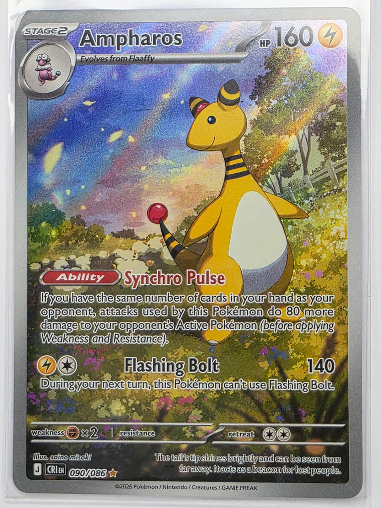 Pokemon TCG Chaos Rising | Ampharos | #090/086 | Illustration Rare