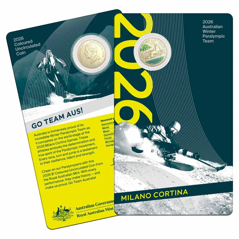 2026 Uncirculated Coloured Australian Winter Paralympic Team $1 Coin | Royal Australian Mint
