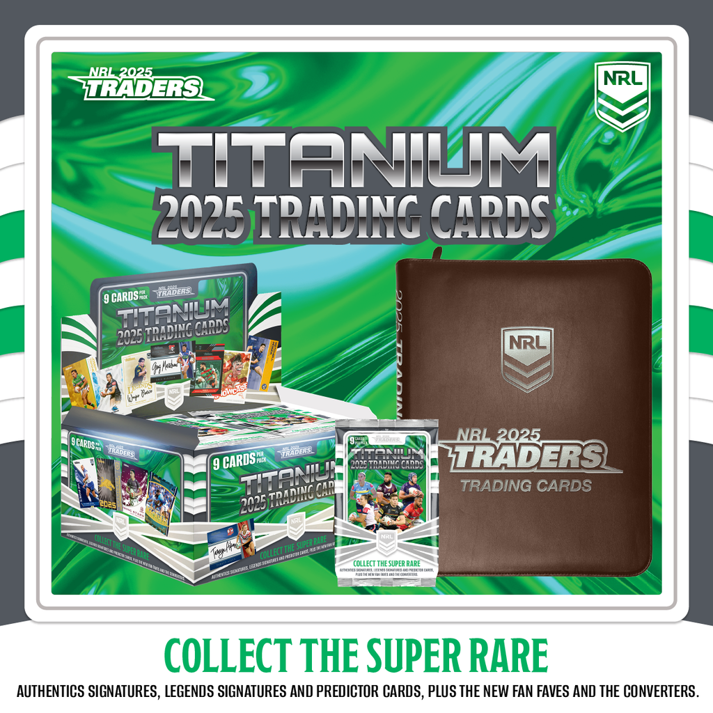 NRL 2025 Traders Titanium-Box + Album (Album Card)-PREORDER 6th March