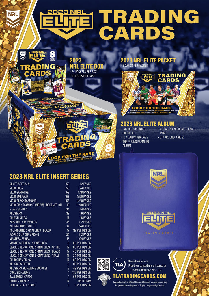 2023 Elite NRL - 2022 Dally M Awards - Complete Set - 36 Cards