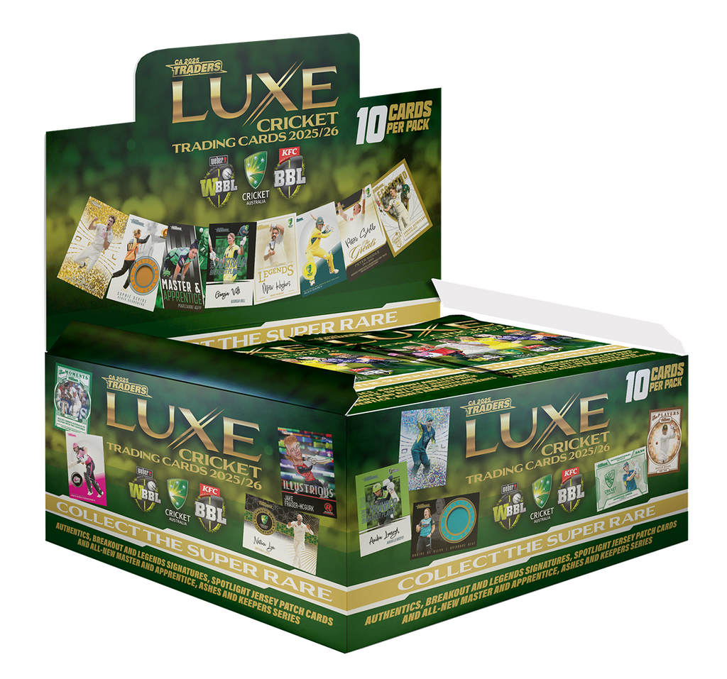 2025/26 Cricket Traders | Luxe Sealed Box | Contains 30 Packs / 10 Cards Per Pack