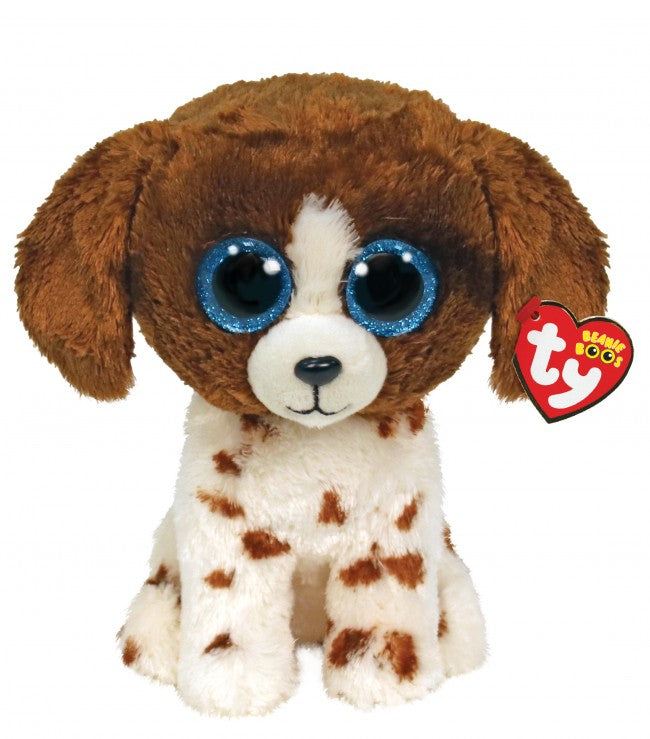 Muddles the Brown & White dog in medium size from TY Beanie Boos.