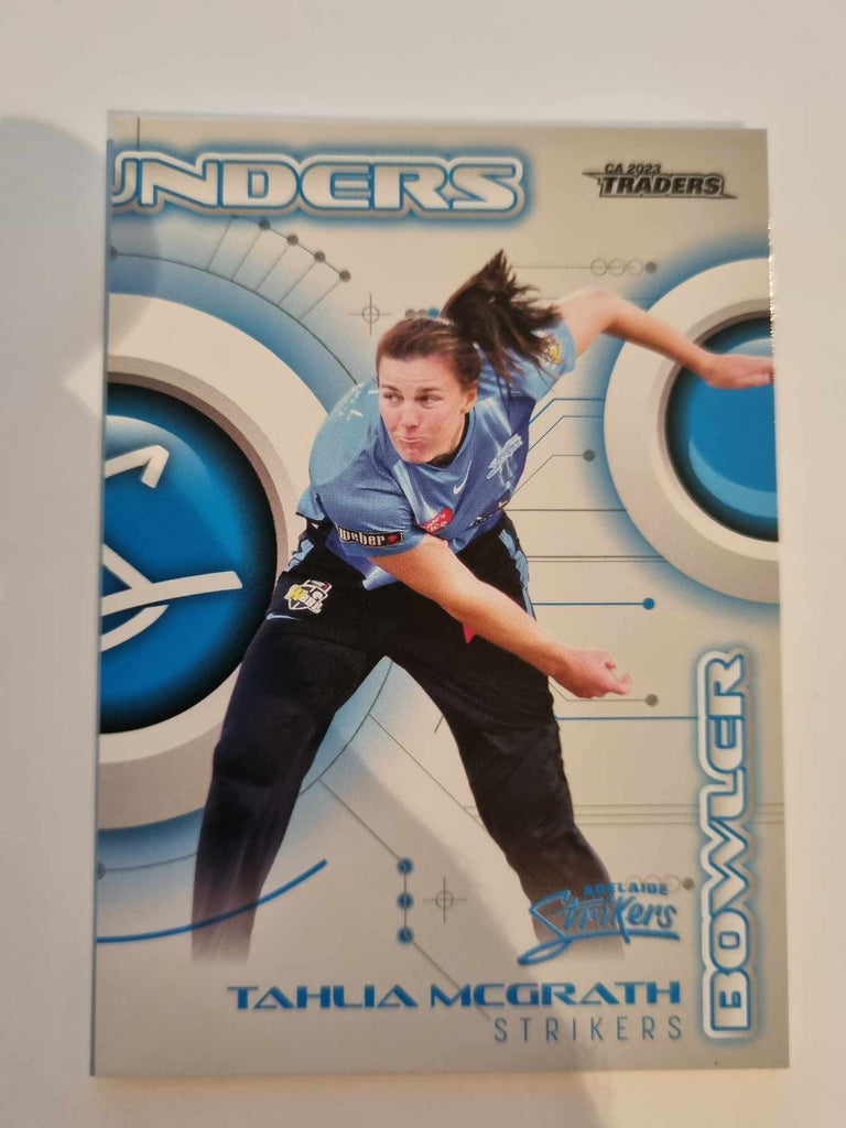 2023 Cricket Australia trading cards. All-Rounders insert series featuring Tahlia McGrath of the Strikers.