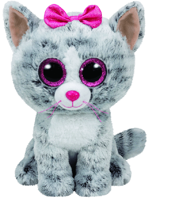 Kiki the Grey Cat in a medium size (23cm) TY Beanie Boo.