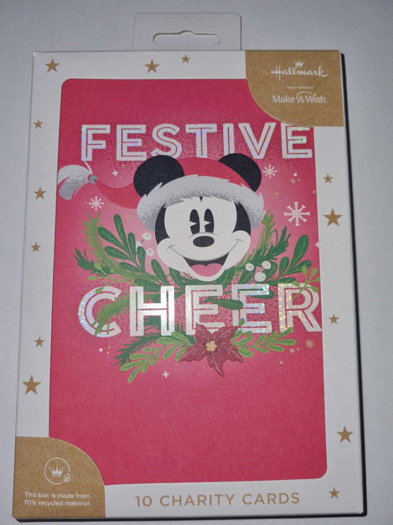 Hallmark Charity Boxed Christmas Cards - 10 Cards 2 Designs - Disney