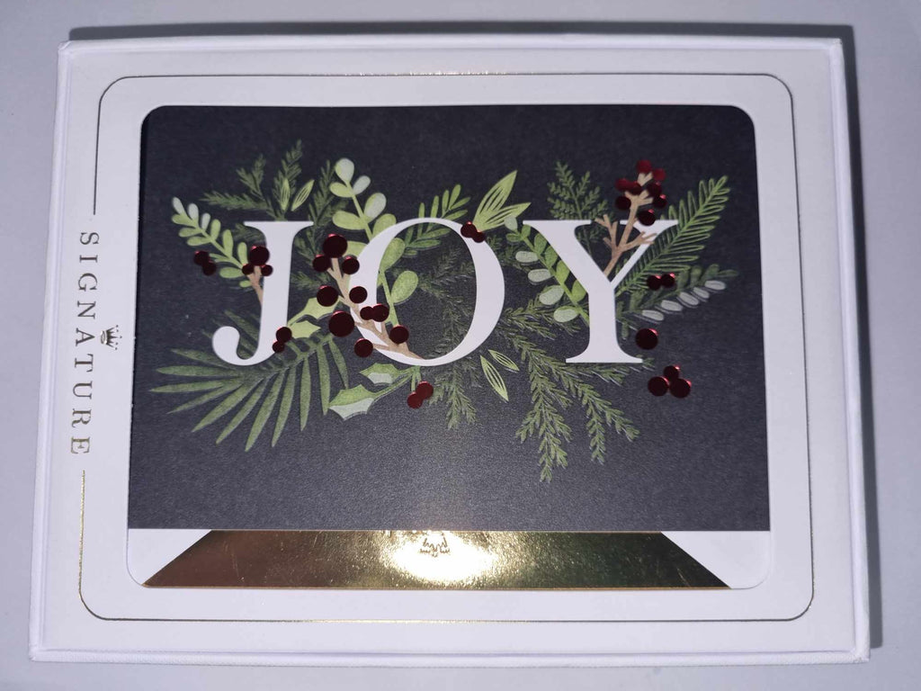Hallmark Charity Boxed Christmas Cards - 8 Cards 1 Design - Joy Signature