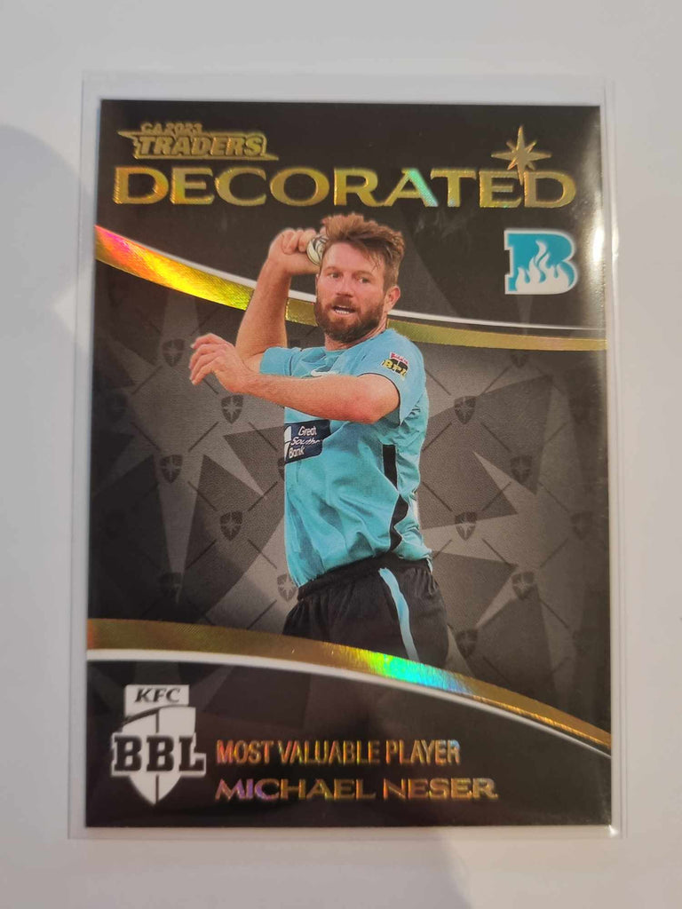 2023 Cricket Australia trading cards. Decorated insert series featuring Michael Neser of the Heat.