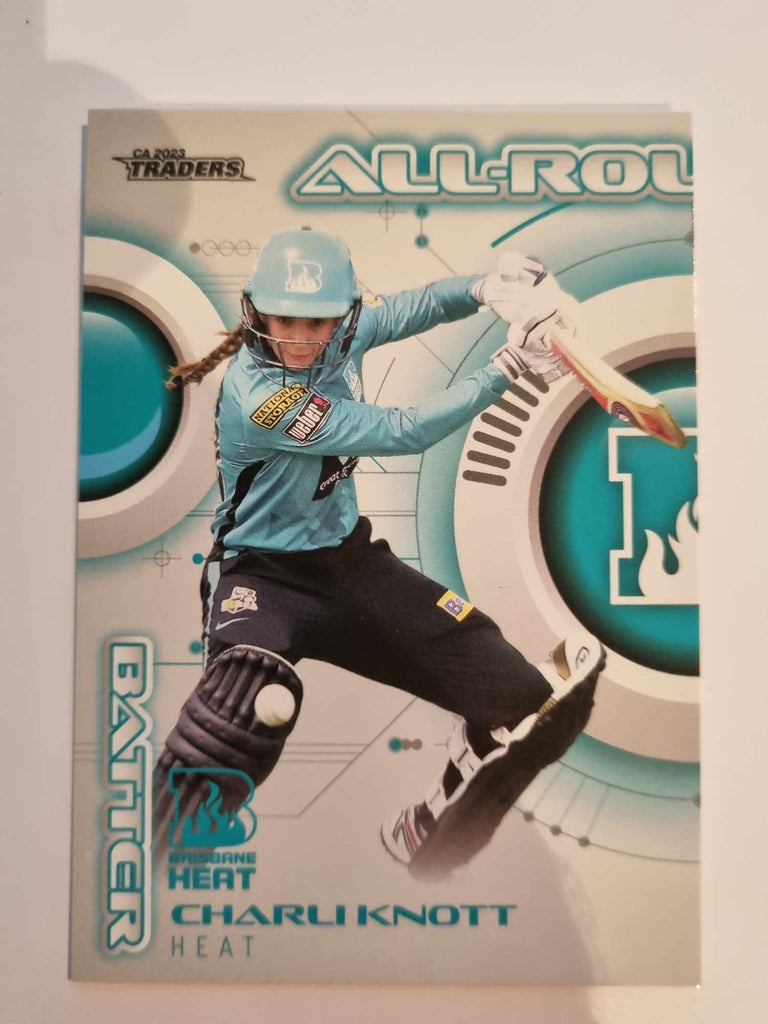 2023 Cricket Australia trading cards. All-Rounders insert series featuring Charli Knott of the Heat.
