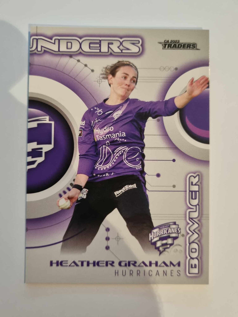 2023 Cricket Australia trading cards. All-Rounders insert series featuring Heather Graham of the Hurricanes.